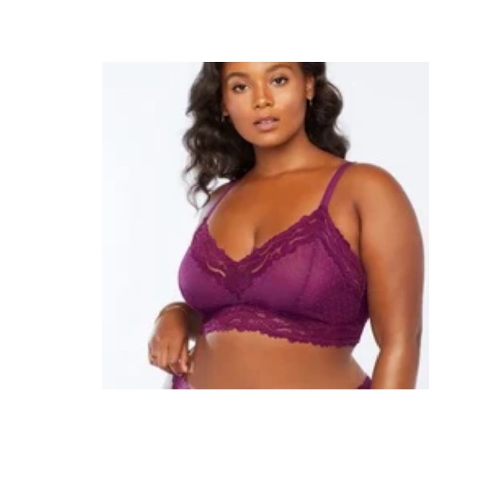 Savage X Fenty Lace Bralette in Rich Purple